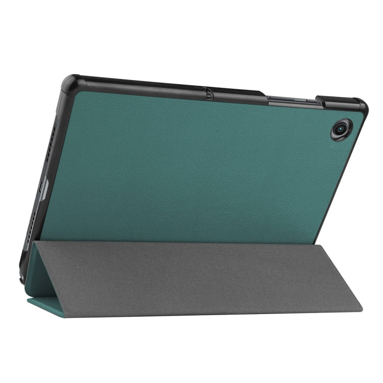 For Samsung Galaxy Tab A8 10.5 2021 ENKAY Custer Texture Leather Smart Tablet Case(Dark Green) - Other Galaxy Tab PC by ENKAY | Online Shopping South Africa | PMC TechLife | Buy Now Pay Later Mobicred