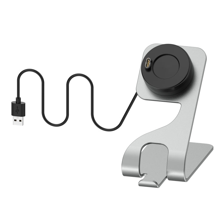 For Garmin Forerunner 745 Rotatable Magnetic Metal Charging Base(Gray) - Charger by PMC TechLife | Online Shopping South Africa | PMC TechLife | Buy Now Pay Later Mobicred