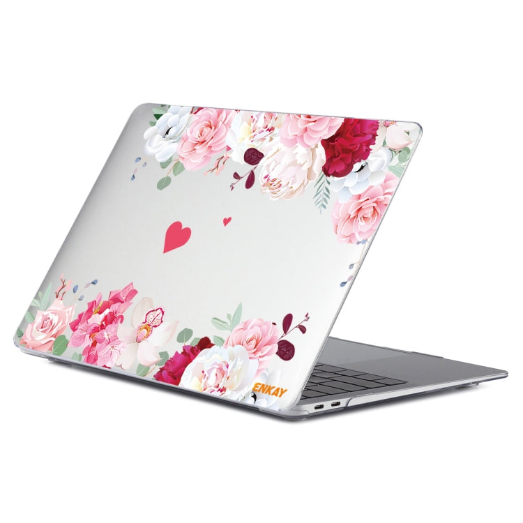 ENKAY Flower Series Pattern Laotop Protective Crystal Case For MacBook Pro 14.2 inch A2442 (2021)(Peony) - MacBook Pro Cases by ENKAY | Online Shopping South Africa | PMC TechLife | Buy Now Pay Later Mobicred