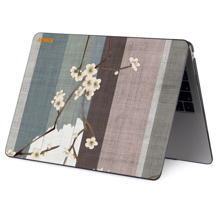 ENKAY Vintage Pattern Series Laotop Protective Crystal Case For MacBook Pro 16 inch A2141(Plum Blossom) - MacBook Pro Cases by ENKAY | Online Shopping South Africa | PMC Jewellery