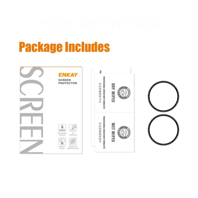 2 PCS ENKAY 3D Full Coverage Soft PC Edge + PMMA HD Screen Protector Film Compatible with Garmin Fenix 7S - Screen Protector by ENKAY | Online Shopping South Africa | PMC TechLife | Buy Now Pay Later Mobicred
