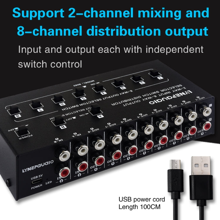 2 In 8 Out RCA Audio Frequency Signal Select Switch Distributor - free shipping - PMC TechLife - Order now!