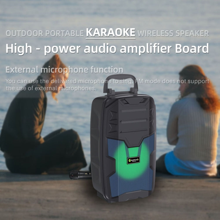 NewRixing NRG401C Outdoor Portable Karaoke Wireless Speaker High-Power Audio Amplifier With Mic(Black) - Desktop Speaker by NewRixing | Online Shopping South Africa | PMC Jewellery | Buy Now Pay Later Mobicred