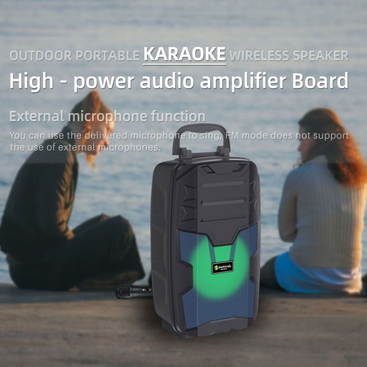 NewRixing NRG401C Outdoor Portable Karaoke Wireless Speaker High-Power Audio Amplifier No Mic(Blue) - Loudspeaker by New Rixing | Online Shopping South Africa | PMC Jewellery