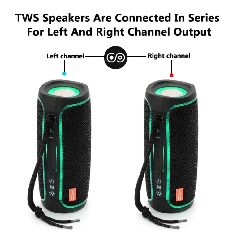 T&G TG288 TWS Portable LED Light Bluetooth Speaker(Green) - Desktop Speaker by T&G | Online Shopping South Africa | PMC Jewellery | Buy Now Pay Later Mobicred