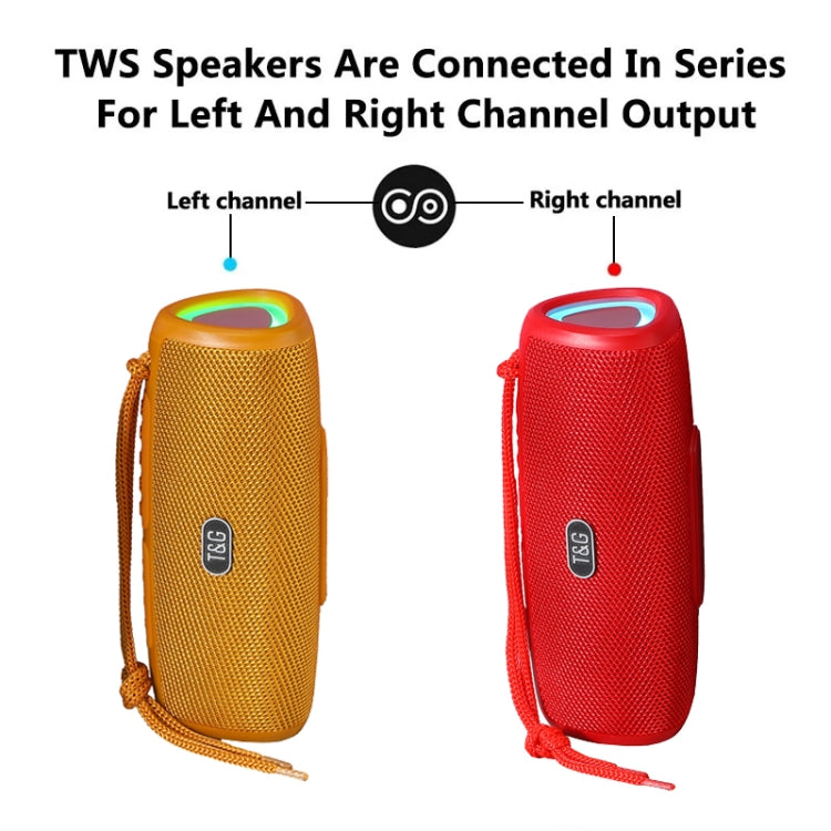 T&G TG344 Portable LED Light TWS Wireless Bluetooth Speaker(Orange) - Desktop Speaker by T&G | Online Shopping South Africa | PMC Jewellery