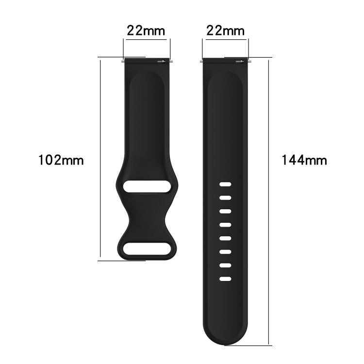 For Amazfit Pace 22mm Silicone Solid Color Watch Band(Grey) - Watch Bands by PMC TechLife | Online Shopping South Africa | PMC TechLife | Buy Now Pay Later Mobicred