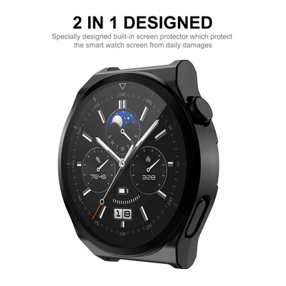 For Huawei Watch GT 3 Pro 46mm ENKAY Full Coverage Electroplated Soft TPU Case with Screen Protection(Grey) - Watch Cases by ENKAY | Online Shopping South Africa | PMC Jewellery | Buy Now Pay Later Mobicred