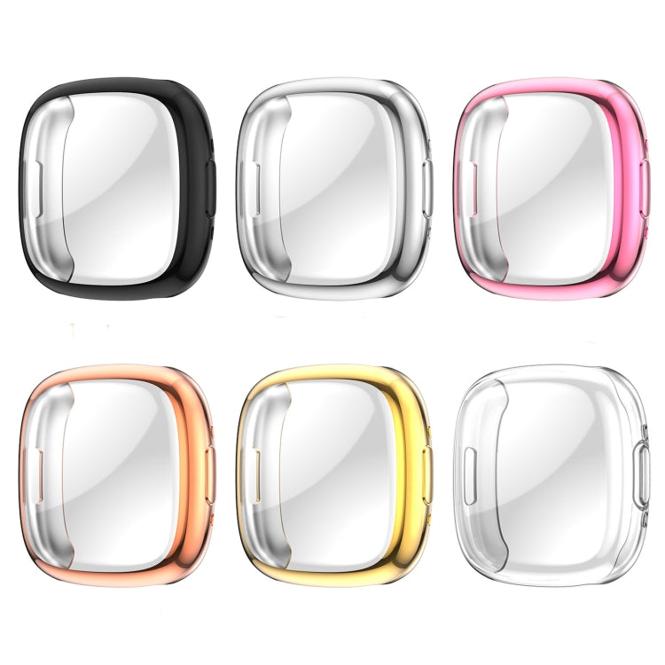 For Fitbit Versa 4 Shockproof TPU Protective Watch Case(Black) - Watch Cases by PMC TechLife | Online Shopping South Africa | PMC TechLife | Buy Now Pay Later Mobicred