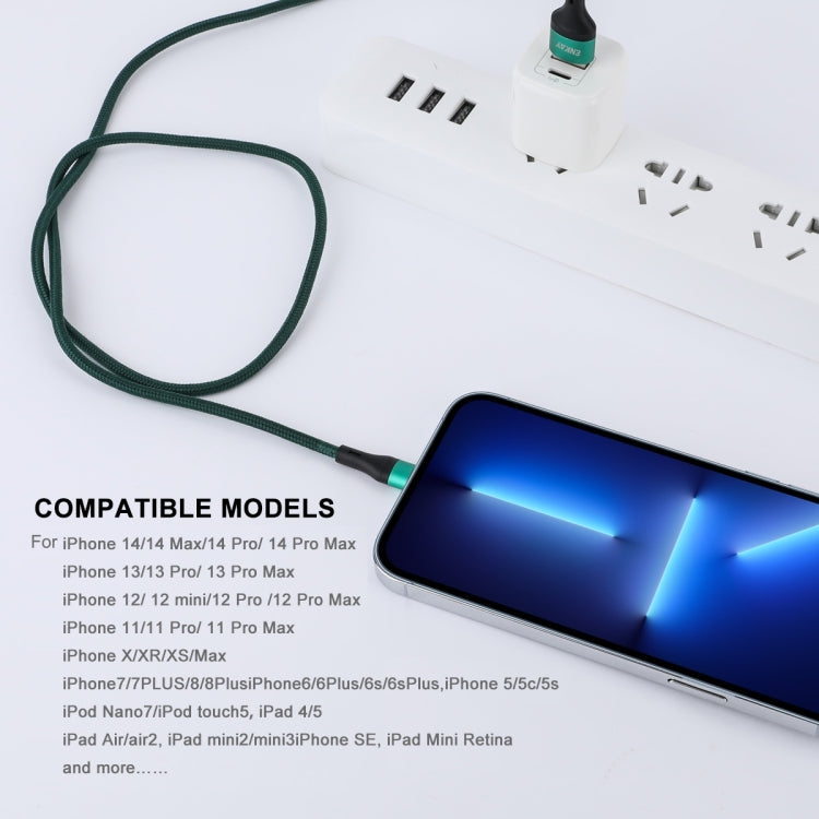 ENKAY ENK-CB118 1m USB 3.0 to 8 Pin 3A Fast Charging Sync Data Cable(Grey) - Normal Style Cable by ENKAY | Online Shopping South Africa | PMC TechLife