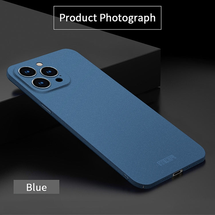 For iPhone 14 Pro MOFI Fandun Series Frosted PC Ultra-thin Phone Case(Blue) - iPhone 14 Pro Cases by MOFI | Online Shopping South Africa | PMC TechLife | Buy Now Pay Later Mobicred