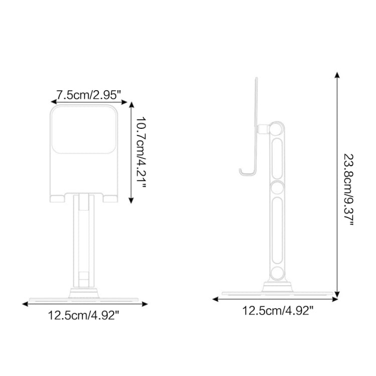 BONERUY L08 Tablet Phone Riser Bracket Foldable Long Arm Pad Mobile Holder Rack - free shipping - PMC TechLife - Order now!