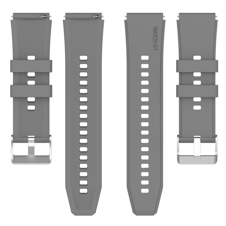 Protruding Head Silicone Strap Silver Buckle For Samsung Galaxy Watch Active2 40mm/44mm 20mm(Gray) - Watch Bands by PMC TechLife | Online Shopping South Africa | PMC TechLife | Buy Now Pay Later Mobicred