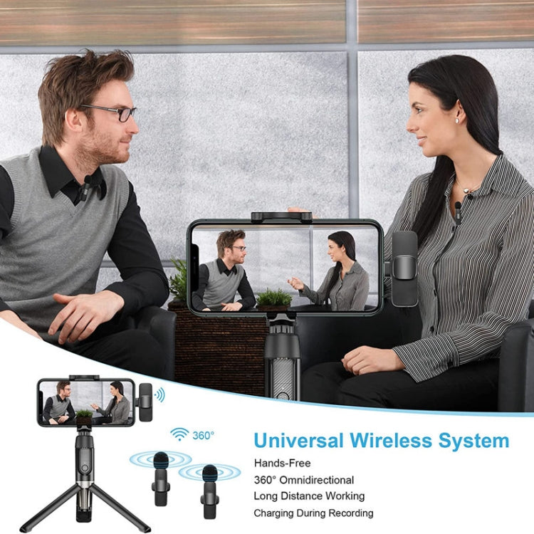 K9 2 in 1 Wireless Clip-on Auto Noise Cancelling Live Mini Microphone, Port: 8 Pin - Microphone by PMC TechLife | Online Shopping South Africa | PMC TechLife | Buy Now Pay Later Mobicred