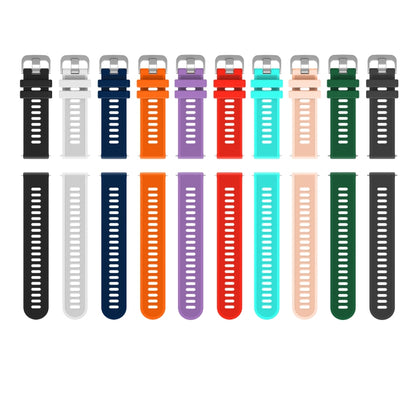 Compatible with Garmin Approach S40 20mm Silicone Twill Watch Band(White) - Watch Bands by PMC Jewellery | Online Shopping South Africa | PMC Jewellery | Buy Now Pay Later Mobicred