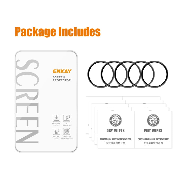 5 PCS For Samsung Galaxy Watch5 40mm ENKAY 3D PC + PMMA HD Full Coverage Screen Protector Film - free shipping - PMC TechLife - Order now!