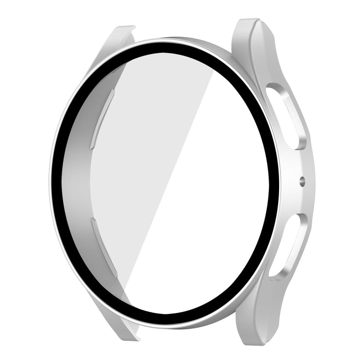 For Samsung Galaxy Watch5 40mm ENKAY Hat-Prince Full Coverage PC Frame + 9H Tempered Glass Case(Silver) - Watch Cases by ENKAY | Online Shopping South Africa | PMC TechLife | Buy Now Pay Later Mobicred