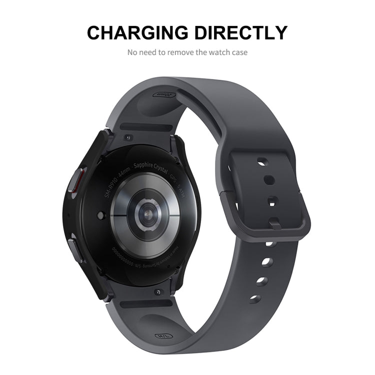 For Samsung Galaxy Watch5 44mm ENKAY Hat-Prince Full Coverage PC Frame + 9H Tempered Glass Case(White) - Watch Cases by ENKAY | Online Shopping South Africa | PMC TechLife | Buy Now Pay Later Mobicred