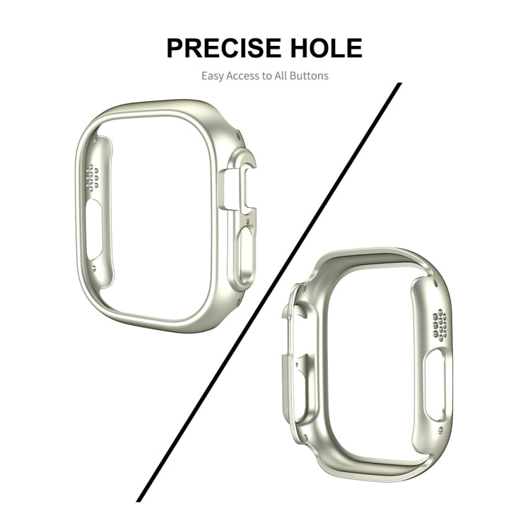 For Apple Watch Ultra / Ultra 2 49mm ENKAY 2 in 1 PC Case + Full Coverage 9H Tempered Glass Film(Silver) - Watch Cases by ENKAY | Online Shopping South Africa | PMC TechLife | Buy Now Pay Later Mobicred