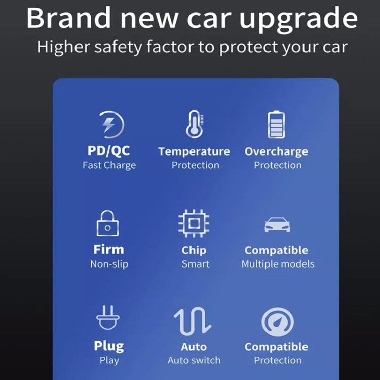 38W PD20W + QC3.0 USB Car Charger with USB to Type-C Data Cable, Length: 1m(White) - Car Charger by PMC TechLife | Online Shopping South Africa | PMC TechLife