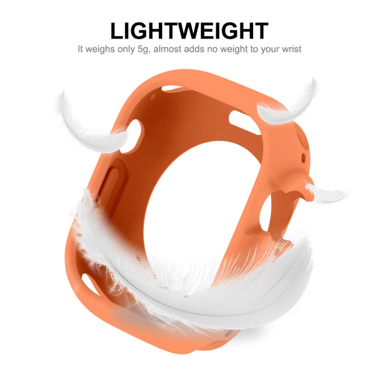 For Apple Watch Ultra 49mm ENKAY Solid Color Protective Soft TPU Frame Case(Beige) - Watch Cases by ENKAY | Online Shopping South Africa | PMC TechLife | Buy Now Pay Later Mobicred