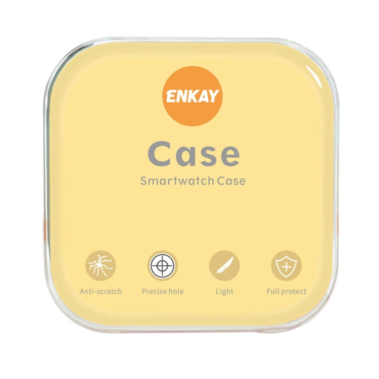 For Apple Watch Ultra 49mm ENKAY Solid Color Protective Soft TPU Frame Case(Cyan) - free shipping - PMC TechLife - Order now!