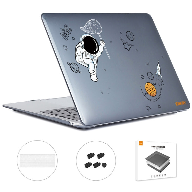For MacBook Pro 13.3 A1706/A1989/A2159 ENKAY Hat-Prince 3 in 1 Spaceman Pattern Laotop Protective Crystal Case with TPU Keyboard Film / Anti-dust Plugs, Version:EU(Spaceman No.2) - free shipping - PMC TechLife - Order now!