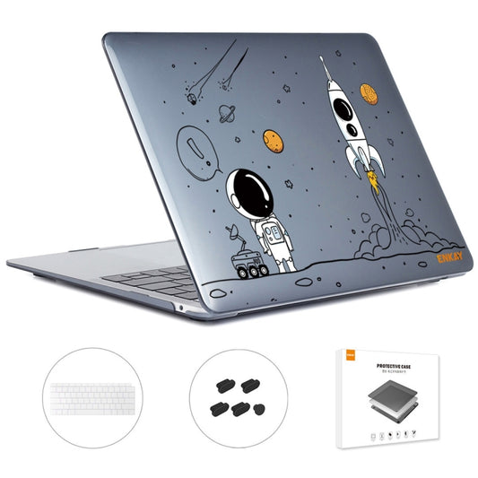 For MacBook Air 13.3 2018 A1932 ENKAY Hat-Prince 3 in 1 Spaceman Pattern Laotop Protective Crystal Case with TPU Keyboard Film / Anti-dust Plugs, Version:EU(Spaceman No.1) - MacBook Air Cases by ENKAY | Online Shopping South Africa | PMC Jewellery | Buy Now Pay Later Mobicred