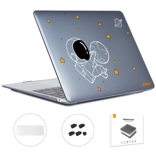 For MacBook Air 13.3 2018 A1932 ENKAY Hat-Prince 3 in 1 Spaceman Pattern Laotop Protective Crystal Case with TPU Keyboard Film / Anti-dust Plugs, Version:EU(Spaceman No.5) - MacBook Air Cases by ENKAY | Online Shopping South Africa | PMC Jewellery | Buy Now Pay Later Mobicred