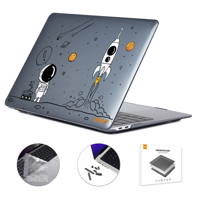 For MacBook Air 13.6 A2681 ENKAY Hat-Prince 3 in 1 Spaceman Pattern Laotop Protective Crystal Case with TPU Keyboard Film / Anti-dust Plugs, Version:US(Spaceman No.1) - MacBook Air Cases by ENKAY | Online Shopping South Africa | PMC Jewellery