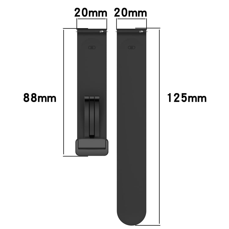 Compatible with Garmin Venu Sq 2 20mm Solid Color Magnetic Clasp Silicone Watch Band(Midnight Blue) - free shipping - PMC TechLife - Order now!