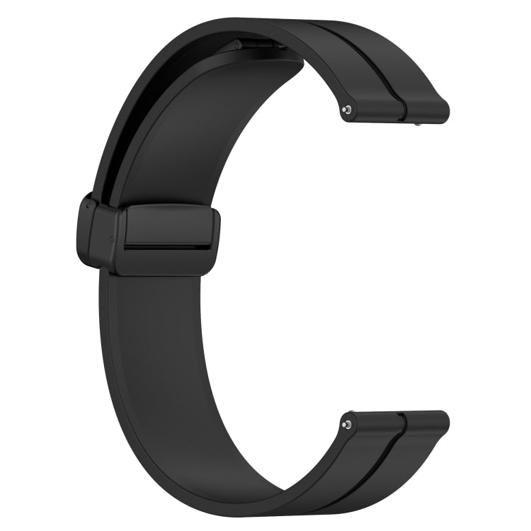 For Amazfit GTR 47mm 22mm Solid Color Magnetic Clasp Silicone Watch Band(Black) - free shipping - PMC TechLife - Order now!