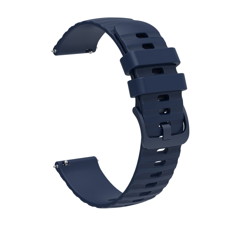 For Huawei Watch GT Runner 22mm Wavy Dot Pattern Solid Color Silicone Watch Band(Navy Blue) - free shipping - PMC TechLife - Order now!