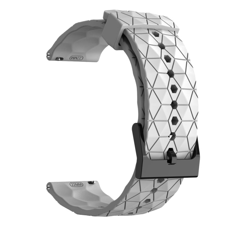 For Amazfit Pop 20mm Football Pattern Solid Color Silicone Watch Band(White) - free shipping - PMC TechLife - Order now!