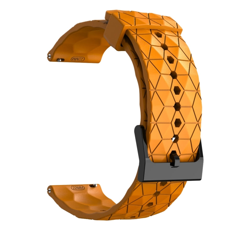 For Amazfit 3 22mm Football Pattern Solid Color Silicone Watch Band(Yellow) - free shipping - PMC TechLife - Order now!