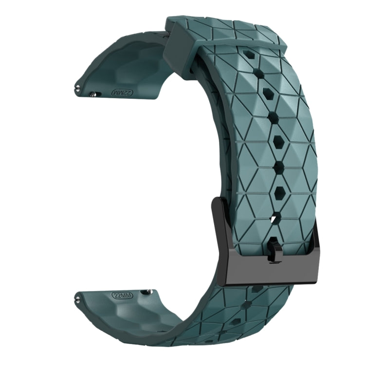 For Honor Magic Watch 2 46mm 22mm Football Pattern Solid Color Silicone Watch Band(Rock Cyan) - free shipping - PMC TechLife - Order now!