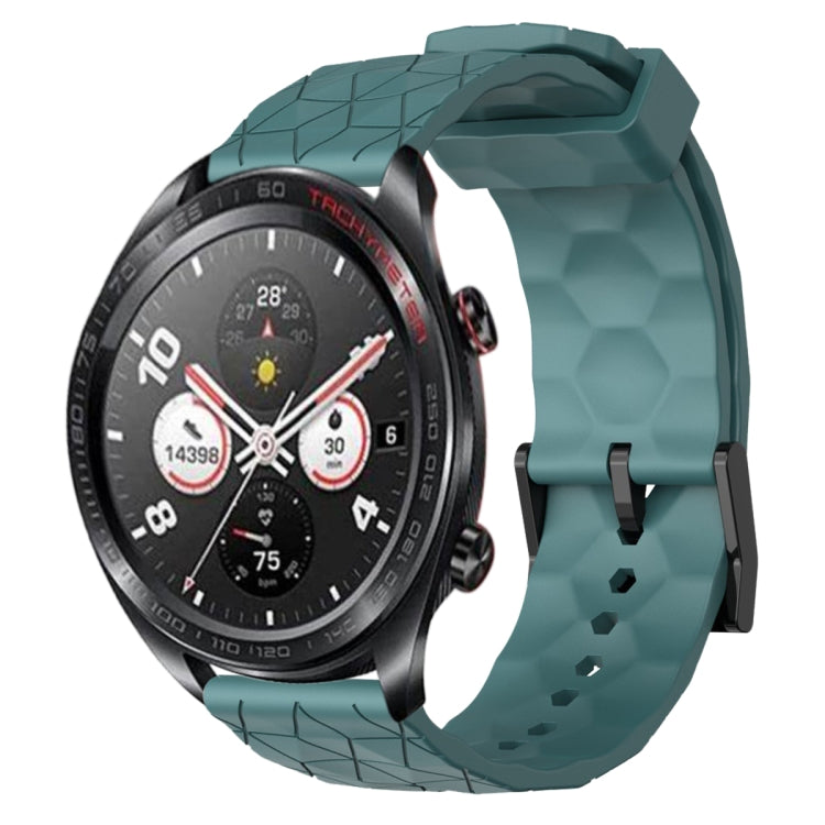 For Honor Watch Dream 22mm Football Pattern Solid Color Silicone Watch Band(Rock Cyan) - free shipping - PMC TechLife - Order now!