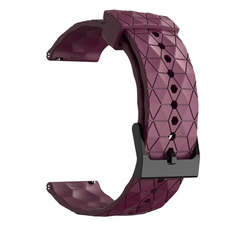 For Huawei Watch 3 Pro New 22mm Football Pattern Solid Color Silicone Watch Band(Wine Red) - free shipping - PMC TechLife - Order now!