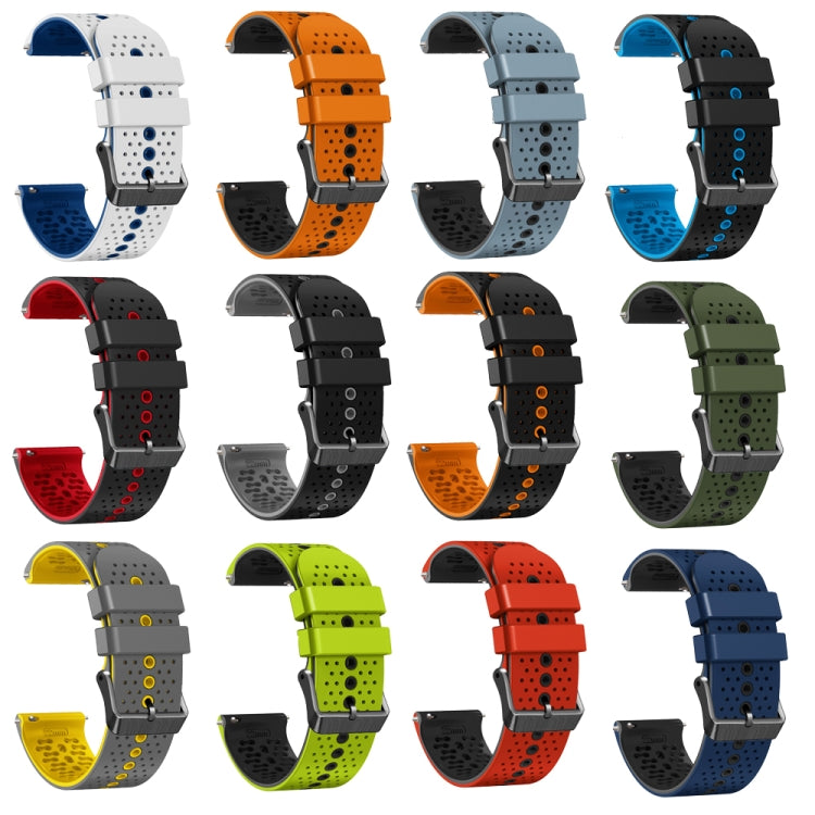 For Amazfit GTR 2 22mm Perforated Two-Color Silicone Watch Band(Lime+Black) - free shipping - PMC TechLife - Order now!