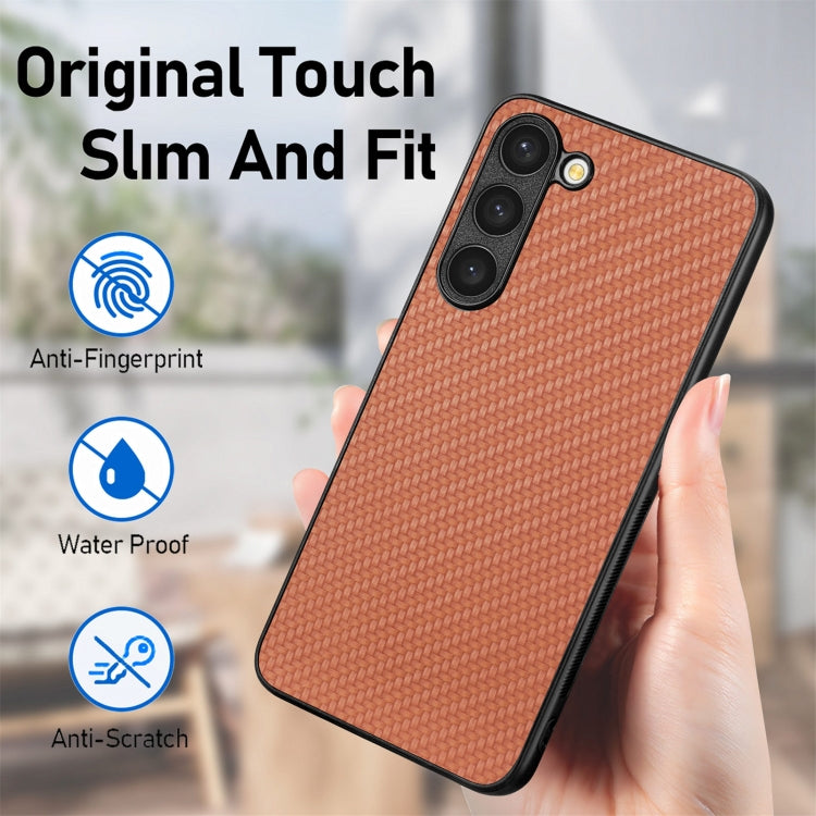 For Samsung Galaxy S23+ 5G Carbon Fiber Texture Leather Back Cover Phone Case(Blue) - Galaxy S23 Ultra 5G Cases by PMC TechLife | Online Shopping South Africa | PMC TechLife | Buy Now Pay Later Mobicred