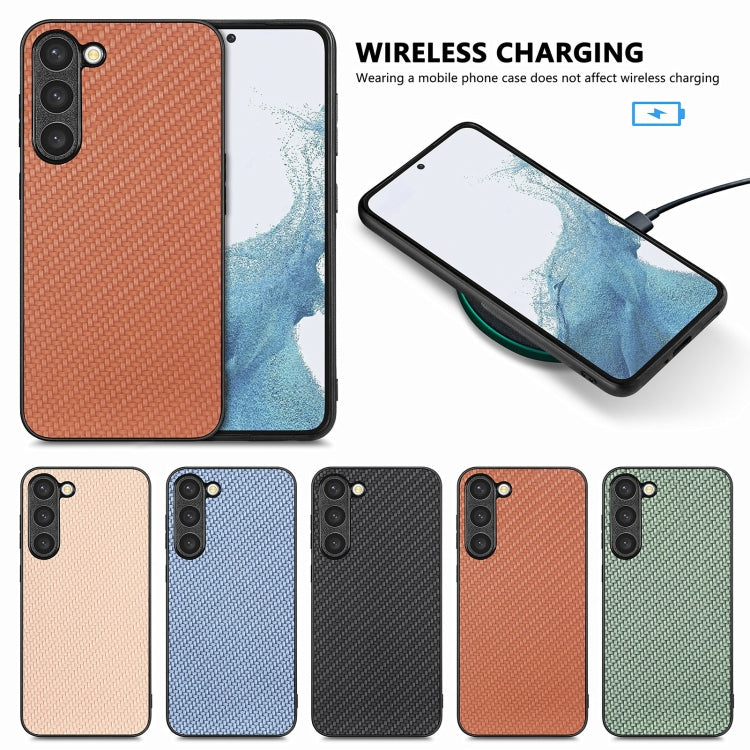 For Samsung Galaxy S23+ 5G Carbon Fiber Texture Leather Back Cover Phone Case(Blue) - Galaxy S23 Ultra 5G Cases by PMC TechLife | Online Shopping South Africa | PMC TechLife | Buy Now Pay Later Mobicred