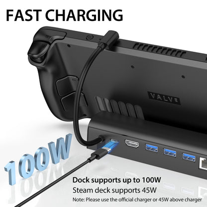 For Steam Deck Expansion Dock Charging Dock Charging Dock HDMI Gigabit Network Port Converter - Other Accessories by PMC Jewellery | Online Shopping South Africa | PMC Jewellery | Buy Now Pay Later Mobicred