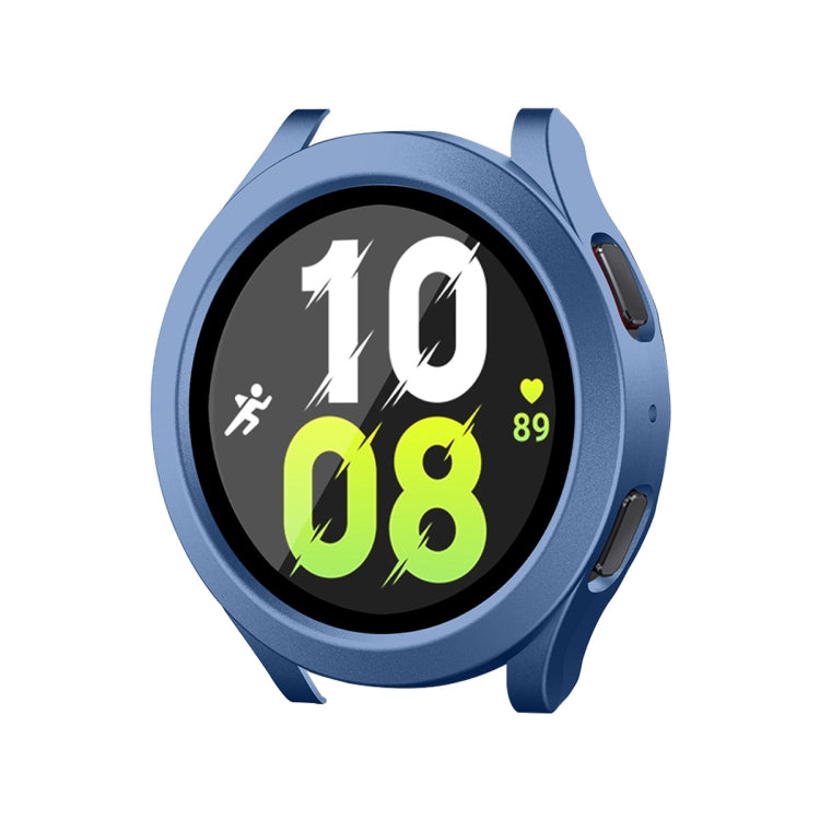 For Samsung Galaxy Watch4/5 40mm ENKAY Hat-Prince Waterproof Full Coverage PC Frame + 9H Tempered Glass Case(Grey Blue) - Watch Cases by ENKAY | Online Shopping South Africa | PMC Jewellery | Buy Now Pay Later Mobicred