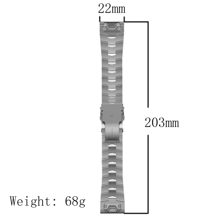 Compatible with Garmin Fenix 7 Sapphire Solar 22mm Titanium Alloy Quick Release Watch Band(Black) - free shipping - PMC TechLife - Order now!