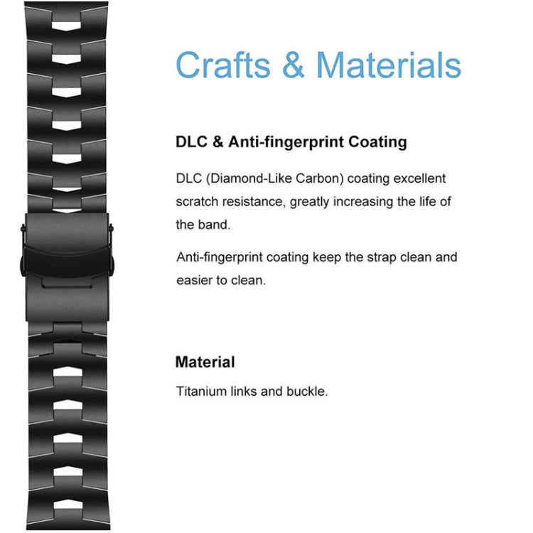 Compatible with Garmin Fenix 3 Sapphire 26mm Titanium Alloy Quick Release Watch Band(Black) - free shipping - PMC TechLife - Order now!