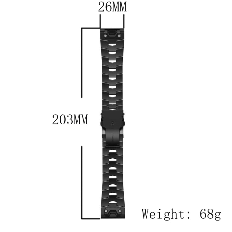 Compatible with Garmin Fenix 3 Sapphire 26mm Titanium Alloy Quick Release Watch Band(Black) - free shipping - PMC TechLife - Order now!
