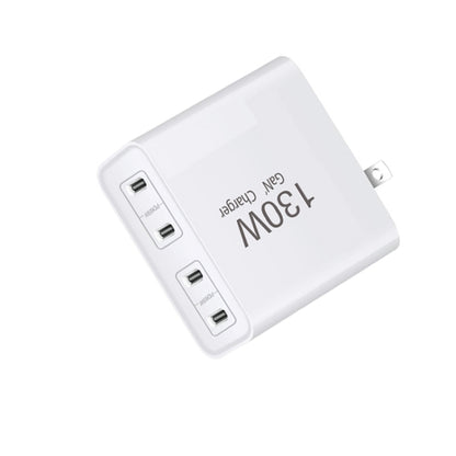 GaN130W 4-Port USB-C PD65W / PD30W Multi Port Type-C Charger for Notebook Series, US Plug - Universal Power Adapter by PMC Jewellery | Online Shopping South Africa | PMC Jewellery