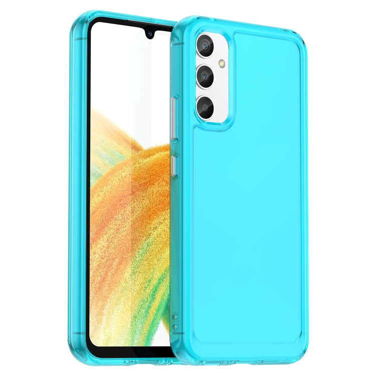 For Samsung Galaxy A34 5G Candy Series TPU Phone Case(Transparent Blue) - free shipping - PMC TechLife - Order now!