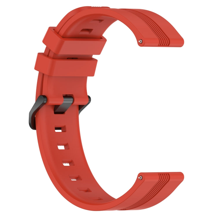 For Huawei Watch GT 2E 22mm Concave Striped Slicone Watch Band(Red) - free shipping - PMC TechLife - Order now!