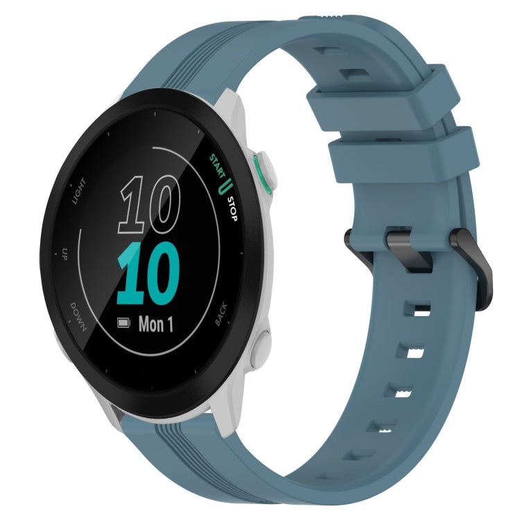 Compatible with Garmin Compatible witherunner 158 20mm Concave Striped Slicone Watch Band(Rock Cyan) - free shipping - PMC TechLife - Order now!